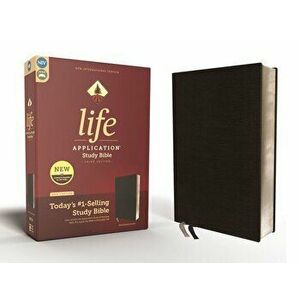 Niv, Life Application Study Bible, Third Edition, Bonded Leather, Black, Red Letter Edition, Hardcover - Zondervan imagine