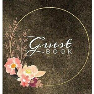 Guest Book: Watercolor Flowers Brown Rustic Hardcover Guestbook Blank No Lines 64 Pages Keepsake Memory Book Sign In Registry for, Hardcover - Murre B imagine