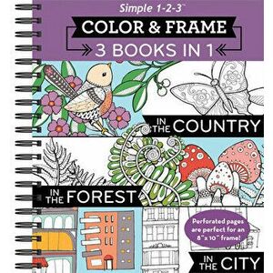 Color & Frame - 3 Books in 1 - Country, Forest, City (Adult Coloring Book), Spiral - *** imagine