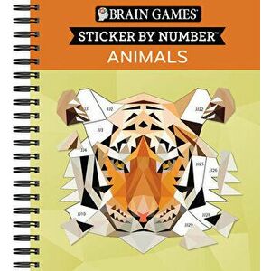 Brain Games - Sticker by Number: Animals - 2 Books in 1, Spiral - *** imagine