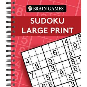 Brain Games - Sudoku Large Print (Red), Spiral - *** imagine