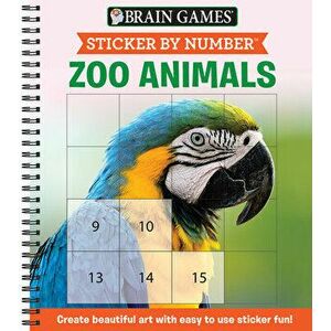 Brain Games - Sticker by Number: Zoo Animals (Square Stickers): Create Beautiful Art with Easy to Use Sticker Fun! - *** imagine