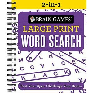 Brain Games 2-In-1 - Large Print Word Search: Rest Your Eyes. Challenge Your Brain., Spiral - *** imagine