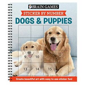 Brain Games - Sticker by Number: Dogs & Puppies (Square Stickers): Create Beautiful Art with Easy to Use Sticker Fun! - *** imagine