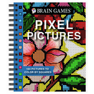 Brain Games - Pixel Pictures: 104 Pictures to Color by Squares, Spiral - *** imagine
