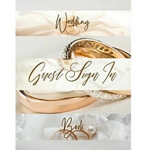 Wedding Guest Sign In Book - Gold Luxury Delicate Jewelry Band Cream Brown White Pearl Abstract Floral Ring Circle Dot - Song Soul imagine