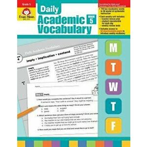 Daily Academic Vocabulary Grade 5 [With Transparencies], Paperback - Evan-Moor Educational Publishers imagine