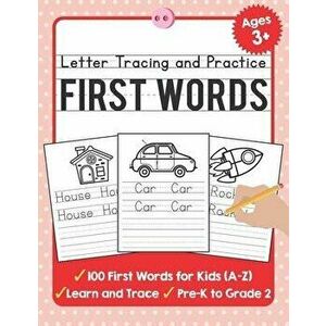 Letter Tracing and Practice: 100 First Words (A-Z) Workbook and Letter Tracing Books for Kids Ages 3-5, Paperback - Tuebaah imagine