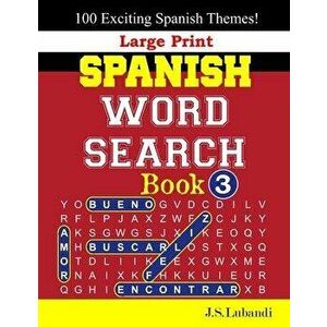 Large Print SPANISH WORD SEARCH Book; 3, Paperback - Jaja Books imagine