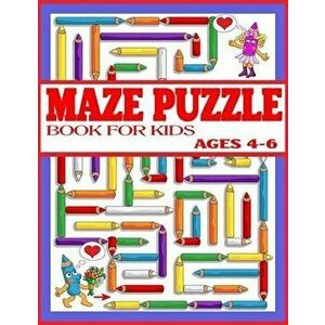 Maze Puzzle Book for Kids Ages 4-6: The Amazing Big Mazes Puzzle Activity workbook for Kids with Solution Page, Paperback - Design Nobly imagine