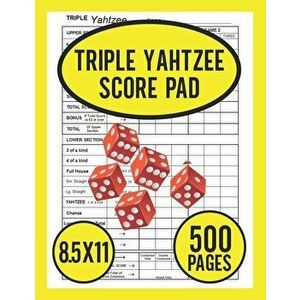 Triple Yahtzee Score Pad: Score Pads For Triple Yahtzee Game, Paperback - Jodie Adams imagine