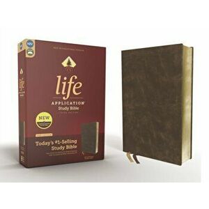 Niv, Life Application Study Bible, Third Edition, Bonded Leather, Brown, Red Letter Edition, Hardcover - Zondervan imagine