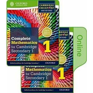 Complete Mathematics for Cambridge Lower Secondary Book 1. Print and Online Student Book (First Edition) - Deborah Barton imagine