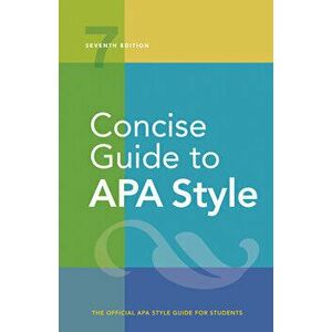 Concise Guide to APA Style. 7 Revised edition, Spiral Bound - American Psychological Association imagine
