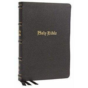 KJV, Thinline Bible, Large Print, Genuine Leather, Black, Red Letter, Thumb Indexed, Comfort Print. Holy Bible, King James Version - Thomas Nelson imagine