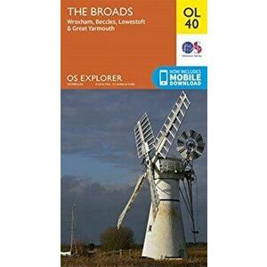 The Broads. Wroxham, Beccles, Lowestoft & Great Yarmouth, Sheet Map - *** imagine