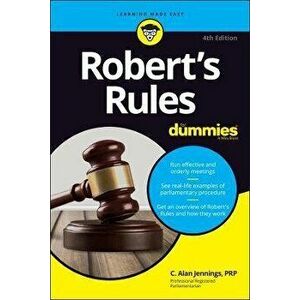 Robert's Rules For Dummies, 4th Edition, Paperback - CA Jennings imagine