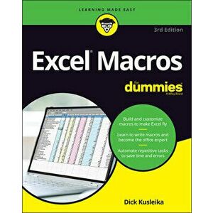 Excel Macros For Dummies, 3rd Edition, Paperback - D Kusleika imagine