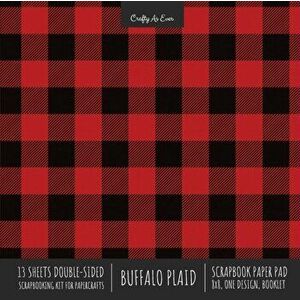Buffalo Plaid Scrapbook Paper Pad 8x8 Decorative Scrapbooking Kit for Cardmaking Gifts, DIY Crafts, Printmaking, Papercrafts, Red and Black Check Desi imagine