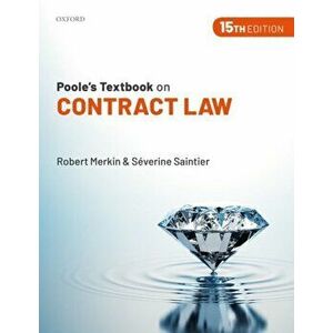 Poole's Textbook on Contract Law, Paperback - Severine Saintier imagine