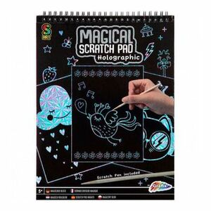 Caiet A4 Fise Razuibile Magical Scratch Pad Grafix GR220009_Holografic imagine