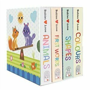 Babies Love Lift a Flap 4 book box set. Animals, Colours, First Words and Shapes - Cottage Door Press imagine