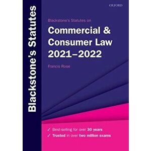 Blackstone's Statutes on Commercial & Consumer Law 2021-2022. 30 Revised edition, Paperback - *** imagine