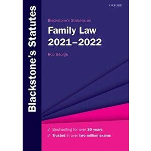 Blackstone's Statutes on Family Law 2021-2022. 30 Revised edition, Paperback - *** imagine