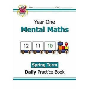 New KS1 Mental Maths Daily Practice Book: Year 1 - Spring Term, Paperback - CGP Books imagine