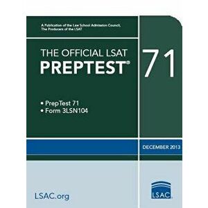 The Official LSAT Preptest 71: (dec. 2013 LSAT), Paperback - *** imagine