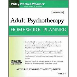 Adult Psychotherapy Homework Planner, Paperback - Arthur E. Jongsma imagine