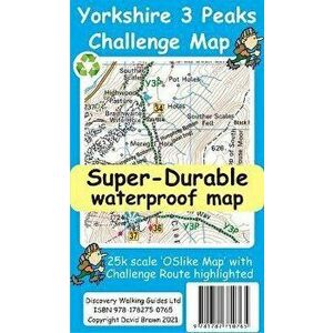 Yorkshire 3 Peaks Challenge Map and Guide, Sheet Map - David Brawn imagine