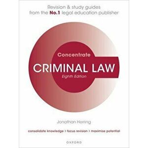 Criminal Law Concentrate. Law Revision and Study Guide, 8 Revised edition, Paperback - *** imagine