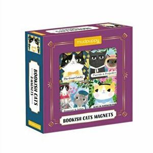 Bookish Cats Magnets - Mudpuppy imagine