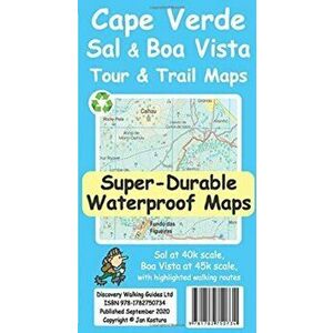 Cape Verde Sal and Boa Vista Tour and Trail Maps, Sheet Map - Jan Kostura imagine