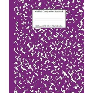 Marbled Composition Notebook: Purple Marble Wide Ruled Paper Subject Book, Paperback - *** imagine