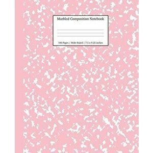 Marbled Composition Notebook: Pink Marble Wide Ruled Paper Subject Book, Paperback - *** imagine