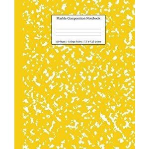 Marble Composition Notebook College Ruled: Yellow Marble Notebooks, School Supplies, Notebooks for School, Paperback - *** imagine