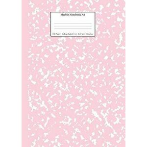 Marble Notebook A4: Pastel Pink College Ruled Journal, Paperback - *** imagine
