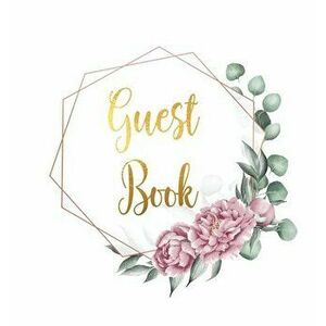 Guest Book for visitors and guests to sign at a party, wedding, baby or bridal shower (hardback), Hardcover - Lulu and Bell imagine
