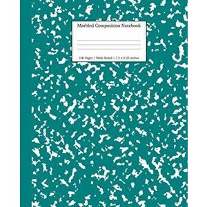 Marbled Composition Notebook: Teal Marble Wide Ruled Paper Subject Book, Paperback - *** imagine