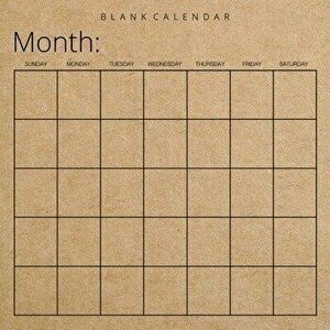 Blank Calendar: Kraft Brown Paper, Undated Planner for Organizing, Tasks, Goals, Scheduling, DIY Calendar Book, Paperback - *** imagine