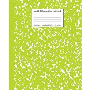 Marbled Composition Notebook: Green Marble Wide Ruled Paper Subject Book, Paperback - *** imagine