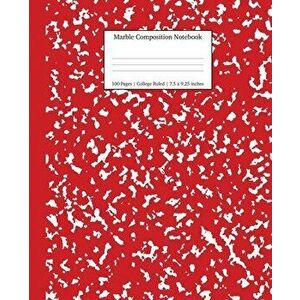 Marble Composition Notebook College Ruled: Red Marble Notebooks, School Supplies, Notebooks for School, Paperback - *** imagine