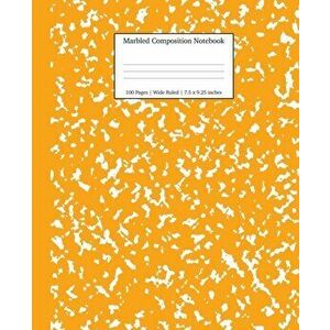 Marbled Composition Notebook: Orange Marble Wide Ruled Paper Subject Book, Paperback - *** imagine