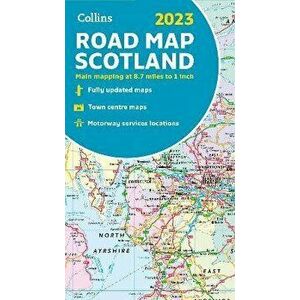 2023 Collins Road Map of Scotland. Folded Road Map, New ed, Sheet Map - Collins Maps imagine