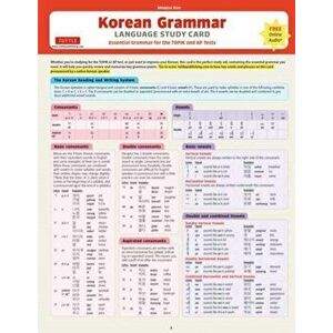 Korean Grammar Language Study Card. Essential Grammar Points for the TOPIK test (Includes Online Audio), Cards - Woojoo Kim imagine