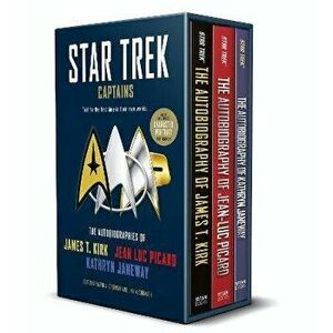 Star Trek Captains - The Autobiographies. Boxed set with slipcase and character portrait art of Kirk, Picard and Janeway a utobiographies, Paperback - imagine
