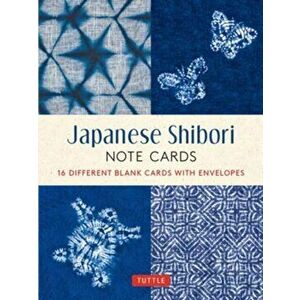 Japanese Shibori, 16 Note Cards. 16 Different Blank Cards with 17 Patterned Envelopes - *** imagine