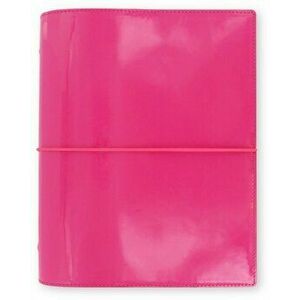 Filofax A5 Domino Patent hot pink organiser, Paperback - *** imagine